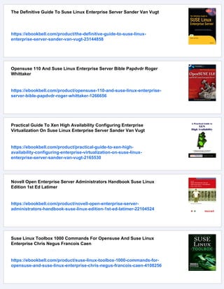 Suse Linux Enterprise Server 10 Administration Version 1 Novell ...
