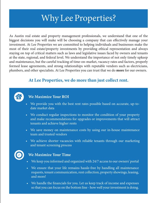 Lee Properties Management Packet