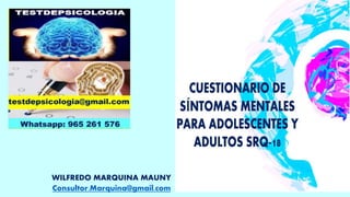 WILFREDO MARQUINA MAUNY
Consultor.Marquina@gmail.com
 