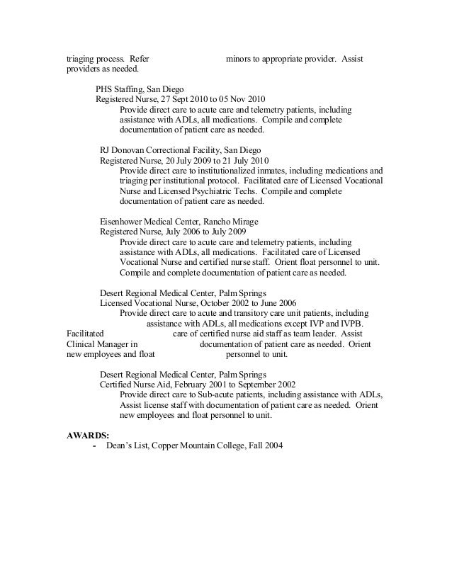 sample licensed vocational nurse resume