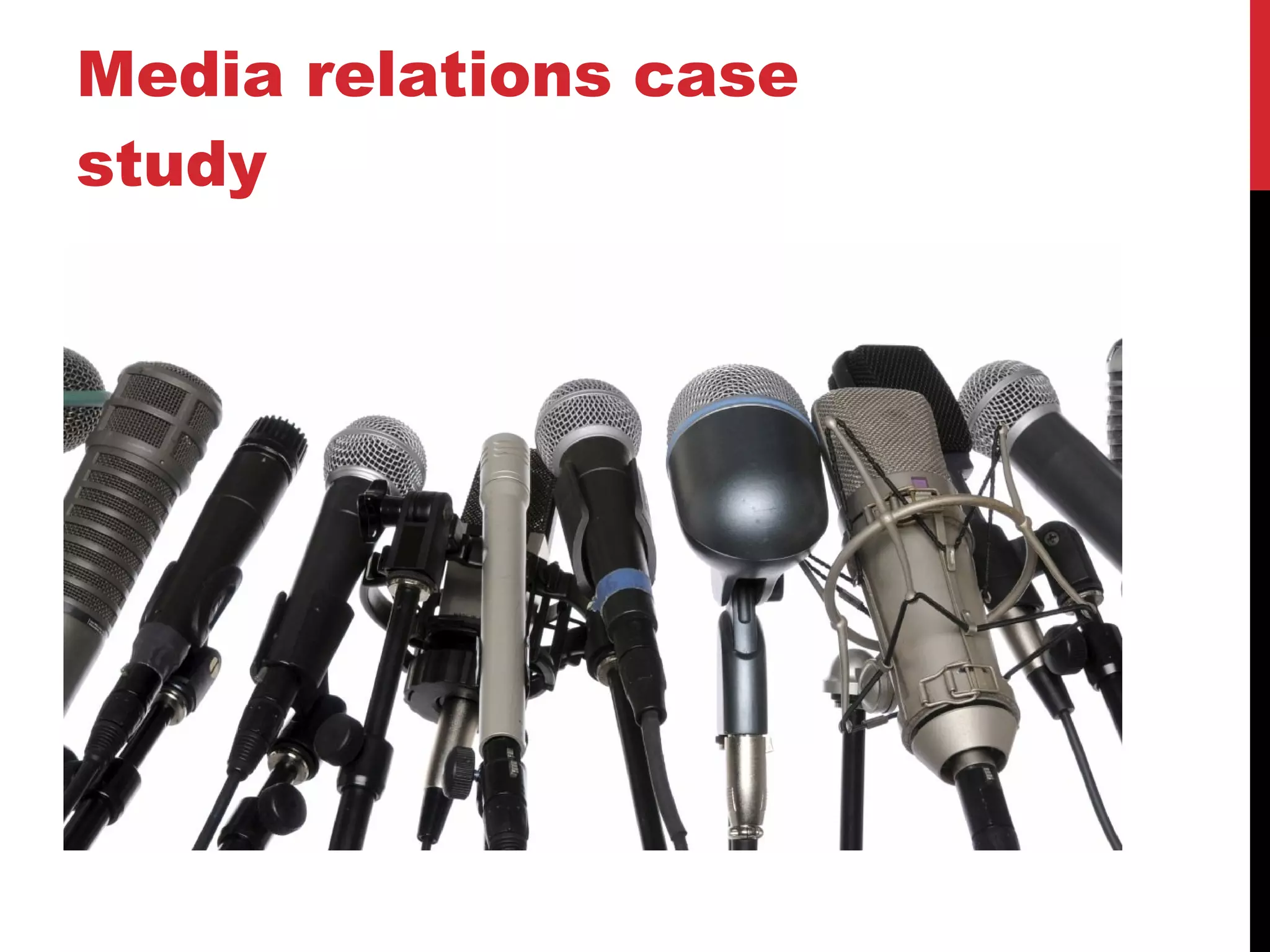 Media relations case study 