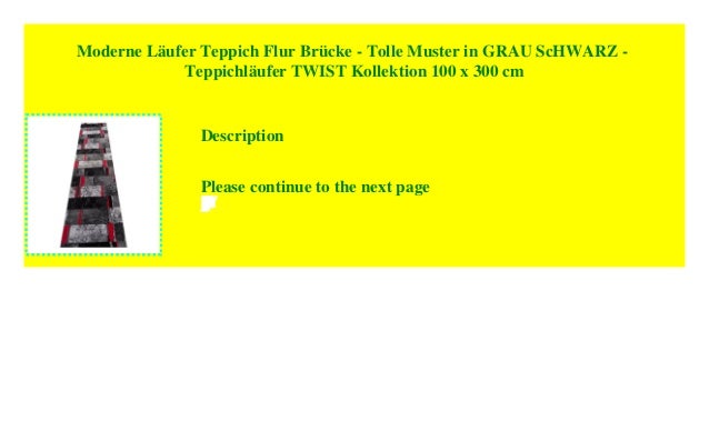 Moderne Laufer Teppich Flur Brucke Tolle Muster In Grau Schwarz