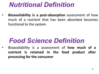 Nutrients Bioavailability from FoodSourc | PPT