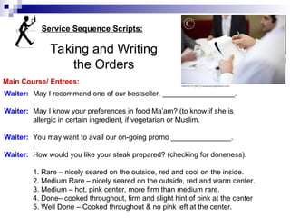 Waiter Script 472314191-FOOD-AND-BEVERAGE-SKILLS-TRAINING-_ MOdules on trainings.ppt