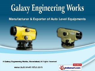 Manufacturer & Exporter of Auto Level Equipments
 