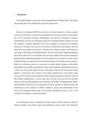 Design For Manufacturing, (DFM) | PDF