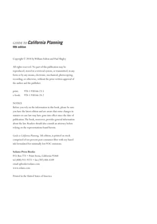 Guide to California Planning 5th edition William Fulton | PDF