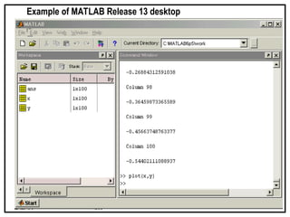 Example of MATLAB Release 13 desktop
 