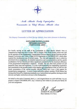 Letter of Appreciation