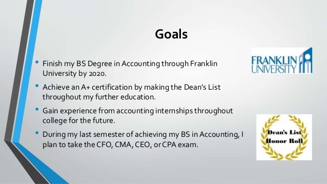list of goals for work