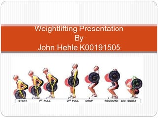 Weightlifting Presentation
By
John Hehle K00191505
 