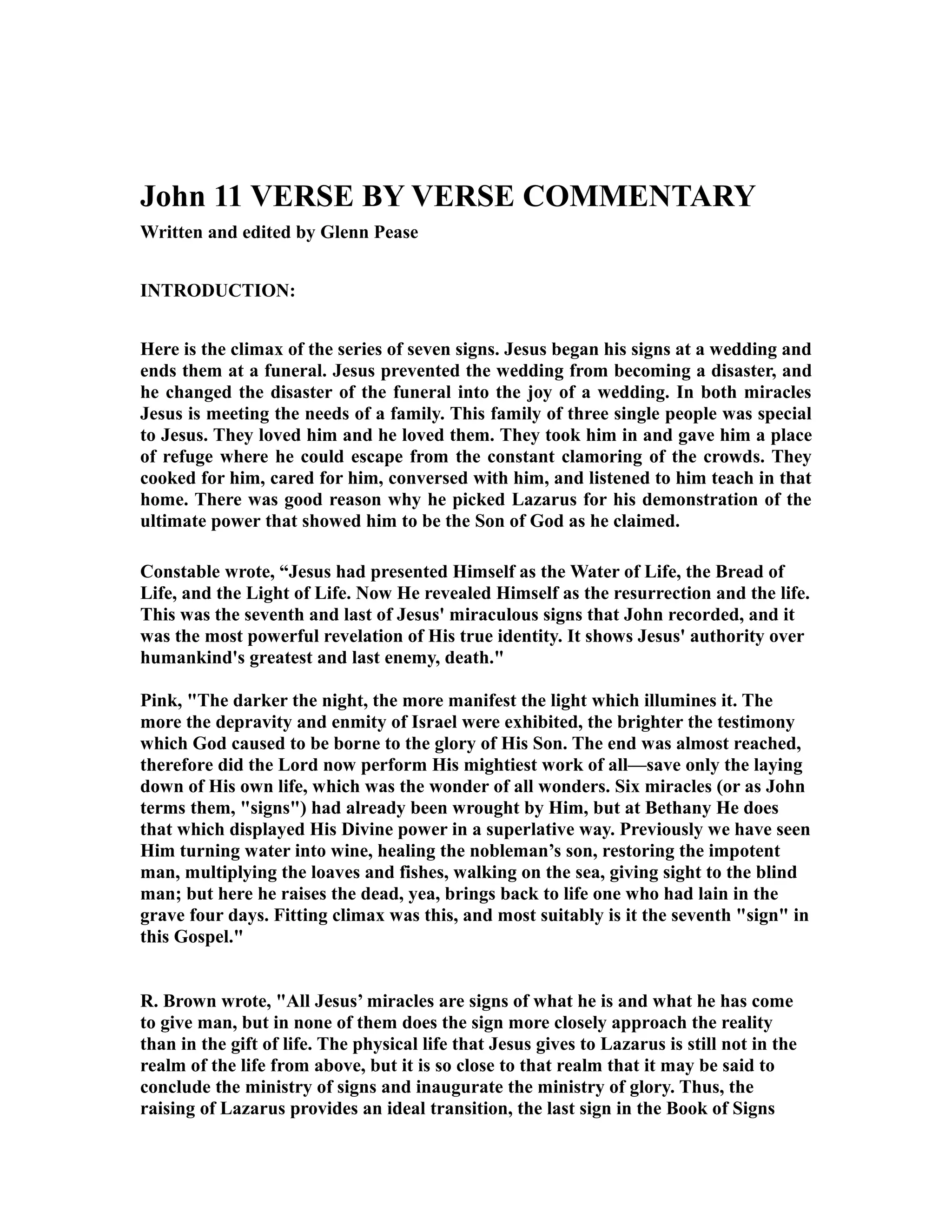 4743086 john-11-verse-by-verse-commentary-final | PDF