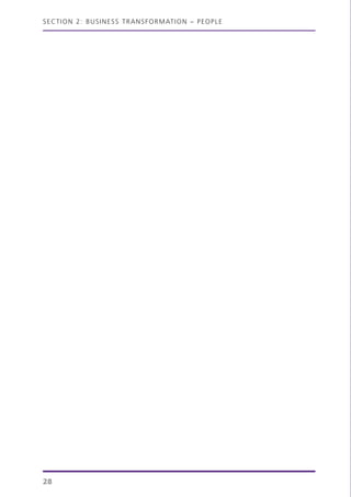 SECTION 2: BUSINESS TRANSFORMATION – PEOPLE
28
 