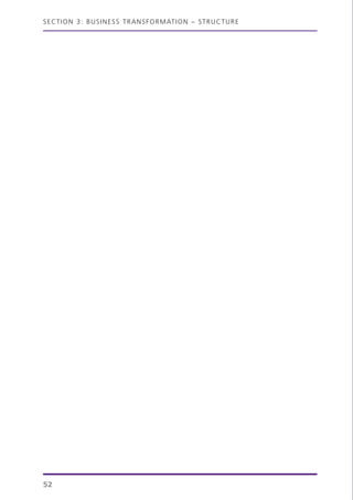 SECTION 3: BUSINESS TRANSFORMATION – STRUCTURE
52
 