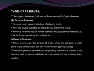 General Reserve Example 475539267-Provisions-and-Reserves-ppt.ppt