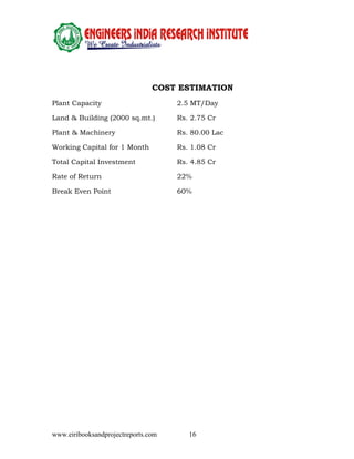 Detailed Project Report on UPVC AND CPVC PIPE AND FITTING | PDF