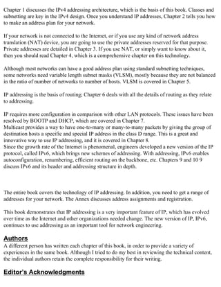 IP addressing and subnetting including IPv6 1st Edition J. D. Wegner ...