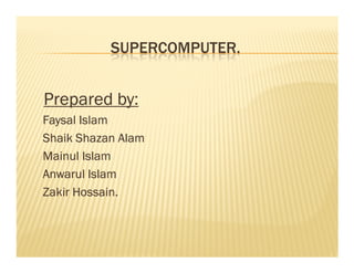 super computer presentation for cmputer science students | PDF