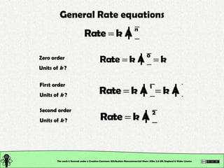 General Rate equations
                                                                         n
                        ...