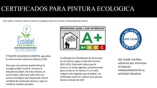 PINTURAS ECOLOGICAS, NORMATIVA Y SU DEFINICION | PDF