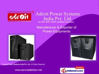 Manufacturer & Exporter of
   Power Equipments
 