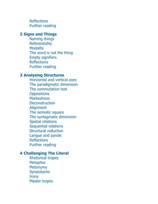 Structural Parol Semiotics The Basics 3rd Edition Daniel Chandler | PDF