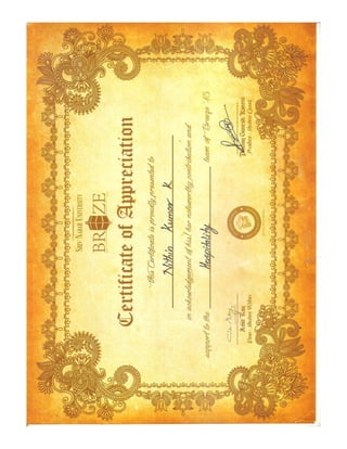Breeze certificate