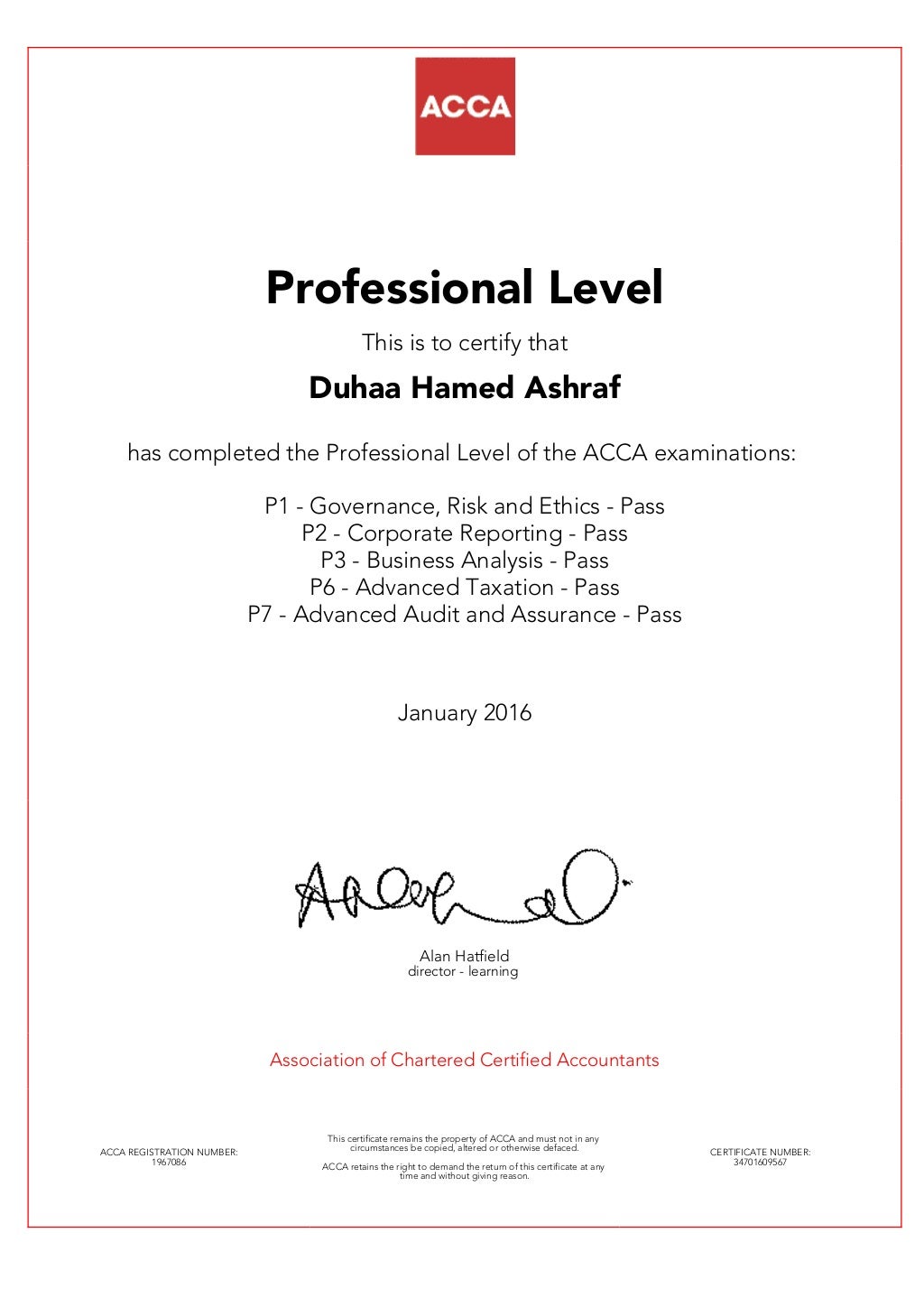 My ACCA Certificate my-acca-certificate
