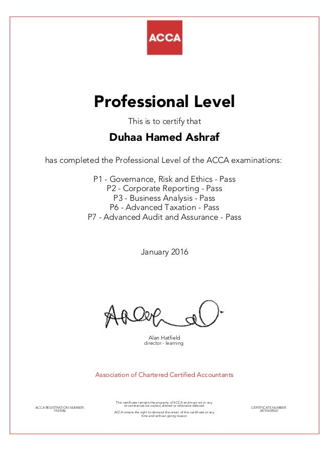 My ACCA Certificate my-acca-certificate