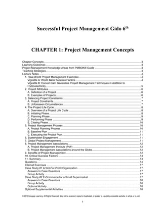 Comprehensive Guide to Successful Project Management: Gido 6th Edition ...