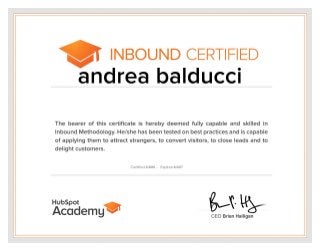 Andrea Balducci - Inbound Certified