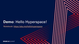 Our first hyperspace: the covering index
Creates a “copy” of the original data in a different sort order. During optimizat...