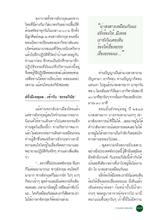 ¦ÃÒÇÒÊ·Ñé§ªÒÇÍÑ§¡ÄÉáÅÐªÒÇ
ä·Â·¹µÒ§¡ÁÒãÊºÒµÃ¡¹ÍÂÒ§»ÅÁ»µÔ
       èÕ èÕ è ç è        Ñ è é× Õ
´ÇÂÈÃ·¸Ò·¡Ç¹ã¹àÇÅÒ ù.ðð ¹. Í¡·§
  é Ñ           Ø Ñ               Õ éÑ
                                                                   “¹èÒÊ§ÊÒÃàËÁ×Í¹¡Ñ¹¹Ð
                                                                   ½ÃÑè§ÃéÍ§äËé..ÁÕàËÃÍ
ÁÅ¡ÈÉÂË¹Á ò ¤¹ªÒÇÍ§¡ÄÉ ¤¹Ë¹§
   Õ Ù Ô ì èØ               Ñ         èÖ
µÍ¹»Ô´ÀÒ¤àÃÕÂ¹¢Í§ÁËÒÇÔ·ÂÒÅÑÂà¤Á                                    àÃÒÂÑ§äÁèà¤ÂàËç¹
ºÃÔ´¨ìà¤ÂÁÒºÇªà³Ã·ÕèÇÑ´ºÇÃ¹ÔàÇÈÇÔËÒÃ                               ÃéÍ§äËéàÃ×èÍ§ÍÃÃ¶
áÅéÇä»½Ö¡»¯ÔºÑµÔ·ÕèÇÑ´»èÒºéÒ¹µÒ´ÍÂÙè¡Ñº                            àÃ×èÍ§¸ÃÃÁ¹Ð...              ”
·èÒ¹ÁÒ¡èÍ¹ ÍÕ¡¤¹à»ç¹¹Ñ¡ÈÖ¡ÉÒÁÒ½Ö¡
»¯ÔºÑµÔ¸ÃÃÁ·Õè¸ÑÁÁ»·Õ»ÇÔËÒÃáËè§¹ÕéÍÂÙè
¨§¾ÍÃÇ¸»¯ºµµÍ¾ÃÐÊ§¦ì áÅÇ¤ÍÂªÇÂ
 Ö éÙ Ô Õ Ô Ñ Ô è             é     è                                ·Ò¹»­­Òà»¹ÅÒÁ àÇÅÒà¢Ò¶ÒÁ
                                                                          è Ñ                    ç è
àËÅ×Í·èÒ¹ä´éÍÂèÒ§àÃÕÂºÃéÍÂ ¤ÅèÍ§á¤ÅèÇ                   »Ñ­ËÒÁÒ àÃÒ¡çµÍº ·èÒ¹»Ñ­­Ò¡çµÍº
§´§ÒÁ áÁé¤¹ä·ÂàÍ§¡çÂÑ§ªÁàªÂ                             á·¹àÃÒ ä»´áÅÇ¹ÒÊ§ÊÒÃÁÒ¡ ÁÒ·¡Ç¹
                                                                                 Ù é è                                  Ø Ñ
                                                        ¾Í ö âÁ§àÂ¹à¢Ò¡àç ÃÁÁÒ àÃÒ¡¾Ò¹§ÊÁÒ¸Ô
                                                                               ç          èÔ                 ç èÑ
½ÃÑè§ÁÕàËµØ¼Å…à¢éÒ¡Ñº “¸ÃÃÁÇÔ¹ÑÂ”                       óð ¹Ò··¡Ç¹æ ¨Ò¡¹¹àÃÒ¡ÍºÃÁÍ¡»ÃÐ
                                                                       Õ Ø Ñ                  éÑ       ç            Õ
                                                        ÁÒ³ óð ¹Ò·Õ
          áÁé·èÒ¹¨Ð¡ÅÑºÁÒàÁ×Í§ä·ÂáÅéÇ                                µÍ¹¹Ñ é ¹ ÂÑ § Ë¹Ø è Á ÍÂÙ è »Õ òõñ÷
áµèªÒÇÍÑ§¡ÄÉ¼ÙéÊ¹ã¨¨Ó¹Ç¹ÁÒ¡ÍÂÒ¡                         ¹èÒÊ§ÊÒÃÁÒ¡ ºÒ§ÃÒÂà¢ÒÁÒáÃ¡æ à¢Ò
¹ÔÁ¹µìãËé·èÒ¹à´Ô¹·Ò§ä»áÊ´§¸ÃÃÁÍÕ¡                       ÁÒÊ§à¡µ¡ÒÃ³ì ·¹äÁä´.é .. àÅÂÁÒÍÂäÁä´é
                                                                Ñ                     Õ éÕ è                          èÙ è
·èÒ¹¾Ù´ã¹àÃ×èÍ§¹ÕéÇèÒ ·èÒ¹¡çªÃÒÀÒ¾ÁÒ¡                   ¤ÓÇÒÊ§à¡µ¡ÒÃ³àì ÅÂËÒÂËÁ´àÅÂ äÁä´é
                                                               è Ñ                                                       è
áÅÇ äÁÊÐ´Ç¡µÍ¡ÒÃà´¹·Ò§àËÁÍ¹¡Í¹
      é è            è           Ô              × è     ÁÒÍÂäÁä´é ÍÂÒ¡ÁÒà»¹¡ÓÅ§ ¡àç ÅÂÊ¹ã¨
                                                                  èÙ è                            ç      Ñ
·èÒ¹ÃÙéÊÖ¡ª×è¹ªÁ½ÃÑè§ªÒÇÍÑ§¡ÄÉÇèÒà¢ÒÁÕ                  ·Ò§´éÒ¹¸ÃÃÁÐä»àÅÂ…
¤ÇÒÁÊ¹ã¨ã¤ÃèÃÙéã¹àÃ×èÍ§¨ÔµµÀÒÇ¹ÒáÅÐ                                  …¾Ù´¤ÇÒÁ¨ÃÔ§¾Ç¡½ÃÑè§à©¾ÒÐ
¾ÂÒÂÒÁ»¯ºµ¡¹¨Ã§æ ·Ò¹àÅÒà¾ÁàµÁ
              Ô Ñ Ô Ñ Ô è è èÔ Ô                        ÍÂÒ§Â§»ÃÐà·ÈÍ§¡ÄÉ¹éÕ ÃÊ¡ÁàËµÁ¼Å
                                                              è èÔ                     Ñ             éÙ Ö Õ Ø Õ
ÇèÒ                                                     ÁÕËÅÑ¡ÁÕà¡³±ì ¡Ñº¸ÃÃÁÇÔ¹ÑÂ¹Õéà¢éÒ¡Ñ¹ä´é
          “…¤ÃÒÇ·ä»»ÃÐà·ÈÍ§¡ÄÉ ·áÃ¡
                       èÕ                 Ñ         Õ   à»§àÅÂ·àÕ ´ÂÇ ÍÂÒ§·àèÕ ÃÒä»ÍÂ¹¹äÁ¹Ò¹
                                                            ë                Õ      è                         èÙ éÑ è
¡äÁ¤ÍÂÁÒÁÒ¡¹Ð ªÒÇÍ§¡ÄÉ ¤¹ä·Â¡ç
  ç èè                             Ñ                    ¹¡ â¶ ¹ÒÊ§ÊÒÃàËÁÍ¹¡¹¹Ð
                                                          Ñ             è                    × Ñ
ÁÒÁÒ¡ ªÒÇÍ§¡ÄÉ¡äÁÁÒ¡¹¡ ä»æ ÁÒæ
                 Ñ           ç è            Ñ                        ½Ã§ÃÍ§äËÁàÕ ËÃÍ àÃÒÂ§äÁàè ¤ÂàË¹
                                                                           èÑ é é                          Ñ               ç
¡Ë¹Òà¢Òæ Ê´·ÒÂàÅÂÁáµ¾Ç¡½Ã§àµÁ
   ç      é Ø é                      Õ è         èÑ ç   ÃéÍ§äËéàÃ×èÍ§ÍÃÃ¶àÃ×èÍ§¸ÃÃÁ¹Ð ¹ÕèàËç¹áÅéÇ
ËÁ´àÅÂ àÇÅÒÁÒ¹§ÍÂ¹éÕ àËÁÍ¹¼Ò¾ºäÇé
                          èÑ èÙ          × é Ñ          àËç¹µèÍË¹éÒµèÍµÒ ¡éÁË¹éÒ»Ñêº¹Õè¹éÓµÒ
¹Ð... ã¤Ã¡àç ËÁÍ¹¡¹ËÁ´ àÃÒ¡àç ÊÂ´ÒÂ àÃÒ
                   × Ñ                        Õ         ÃèÇ§æ ¾Í¤ÃÙºÒÍÒ¨ÒÃÂì¨Ð¨Ò¡ä» ÁÒ¹Õè
äÁä´ÀÒÉÒÍ§¡ÄÉ ¡µÍ§¼Ò¹ÅÒÁ
     è é       Ñ            çé è è                      Ë¹Òá¹è¹¢Öé¹·Ø¡ÇÑ¹æ à¡éÒÍÕé¹ÕèäÁèÁÕ¤ÇÒÁ
                                                                                         ¡ÒÃà·È¹ÒÊÍ¹âÅ¡ òòõ
 