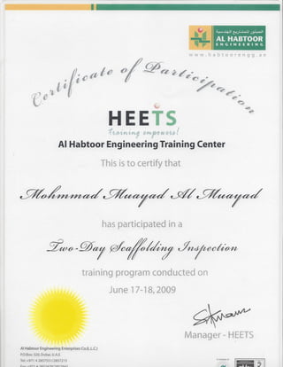 Mohammad Certificate 