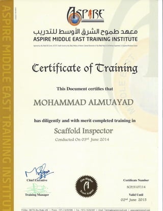 Mohammad Certificate 