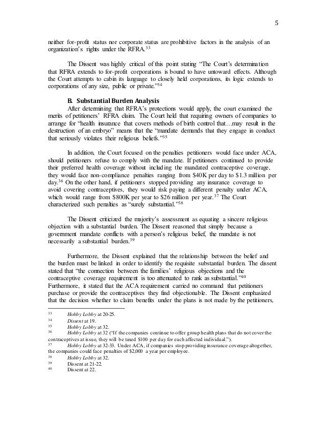 burwell v. hobby lobby summary