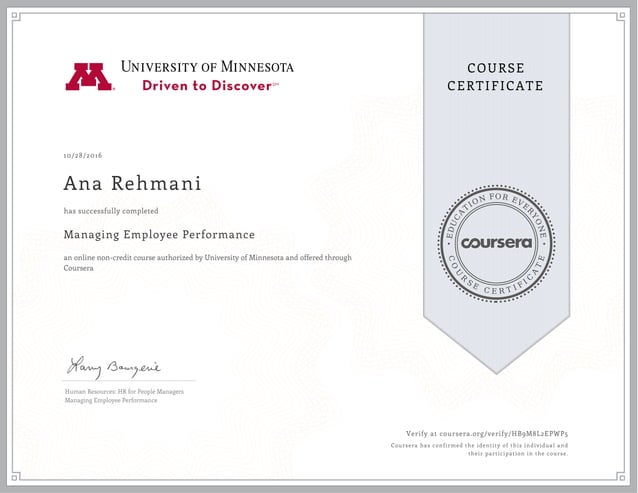 Coursera Certificate | PPT