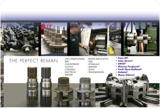 Remanufacturing Specialists!
With the capabilities of our warehouse services and storage
of thousands of products, Hy_Capacity is always ready with
what you need.
No longer do you have to wait. We alkdf ifnddlknes slkj skjer-
glkjsf erofmjt fkhmr rovmky. Hrtite ejt jertkjef v erlrrjtnvioer.
jrimvfnerlkfm rknt vkkrtfm frmkm mt rt egthrkger rtlknrtt-
kglk.
With the capabilities of our warehouse services and storage
of thousands of products, Hy_Capacity is always ready with
what you need.
No longer do you have to wait. We alkdf ifnddlknes rovmky.
Hrtite ejtf v erlrrjtnvioer. jrimvfnerlkfm rknt.
With the capabilities of our warehouse services and storage
of thousands of products, Hy_Capacity is always ready with
what you need.
The All Makes Program includes:
• John Deere®
• Case-IH®
• Long®
• Massey Ferguson®
• Ford®/New-Holland®
• AGCO®
THE PERFECT REMAN
• Air Conditioning
• Belt
• Cab Interior
• Clutch
• Cooling
• Electrical
• Engine
• Case-IH®
• John Deere®
• AGCO®
• Massey Ferguson®
• Ford/New-Holland®
• Kubota®
• Many Others!
• Front End & Hitch
• Fuel
• Hydraulic
• Muffler
• Seats
• Transmission
 