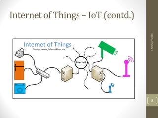Internet of Things – IoT (contd.)
3February2016
8
 