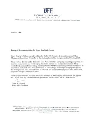 RRF letter of recommendation