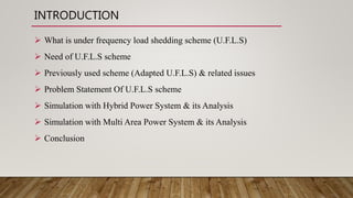An Under frequency Load Shedding Scheme for | PPTX