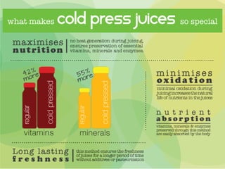what makes cold press juices so special