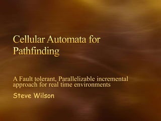 A Fault tolerant, Parallelizable incremental
approach for real time environments
Steve Wilson
 
