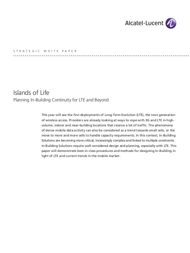 LTE Inbuilding SWP