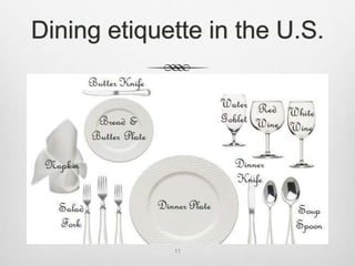 Dining etiquette in the U.S.
11
 