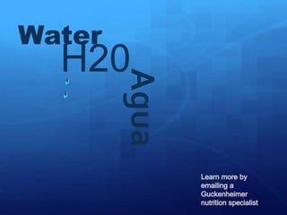 Water
H20
Agua
 