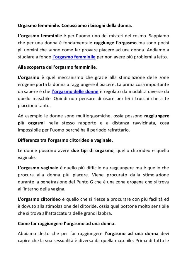 consigli per lorgasmo femminile