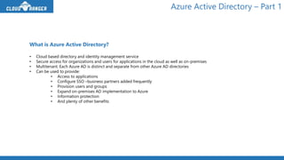 48. Azure Active Directory - Part 1 | PPTX