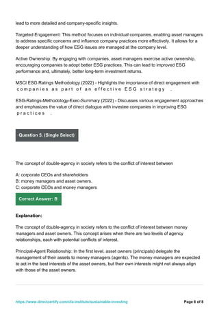 Sustainable-Investing Practice Test Questions Answers | PDF