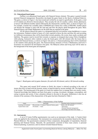 Augmented reality board game in promoting financial literacy among ...